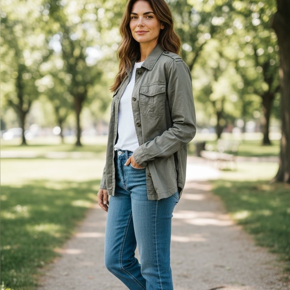 Buffalo David Bitton Jackets & Blazers - Buffalo David Bitton Small Shirt Jacket Khaki Army Olive Green